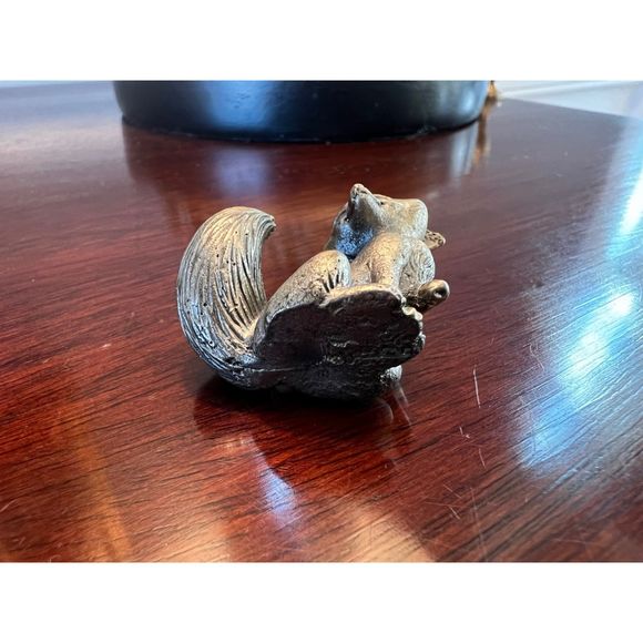 Vintage Pewtie Playmates Pewter Squirrel George Good 1982 - Picture 4 of 4
